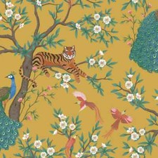 Rasch Priya Chinoiserie Mustard Multi Wallpaper 285658 Trees Floral Exotic