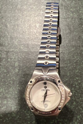 CROTON Diamonds & Blue Sapphire Swiss Quartz Women display picture 3