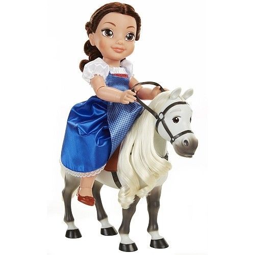 Disney Beauty And The Beast Belle Blue Dress Doll W Philippe Horse Play Set Ebay