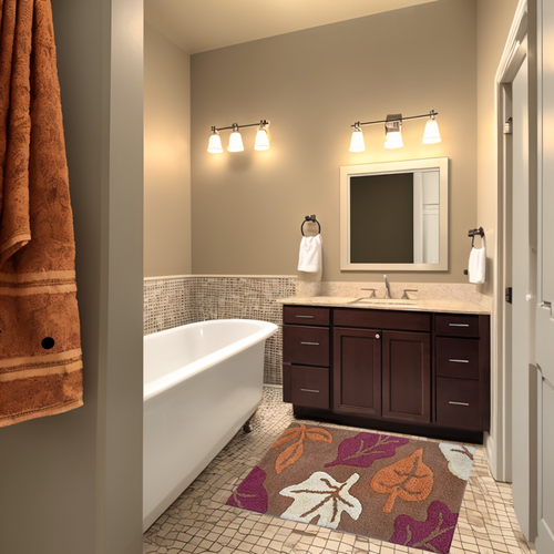 Celebrate Fall Leaves Bathroom Rug, Cozy Plush Soft Autumn Bath Mat, 20 x 30 in - Picture 7 of 8