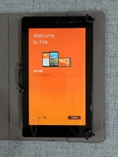 Amazon Kindle Fire 7 Tablet SR043KL 7th Gen 8GB Black +Bundled Case Logic Folio