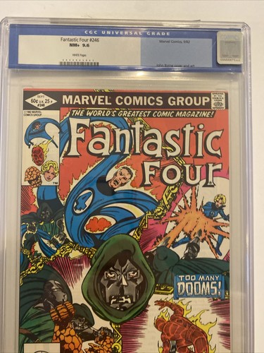 Fantastic Four 246 Cgc 9.6 NM White Pages Dr Doom September 1982 Marcel Comics - Picture 4 of 19