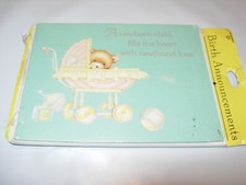NEW 8 PACK NOTE Cards  ENVELOPES PARTY INVITATIONS birth announcement girl boy