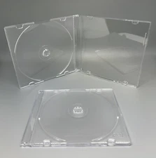 10 NEW HIGH QUALITY 5.2MM SLIM CLEAR CD JEWEL CASES W/FROSTY CLEAR TRAY,  PSC16