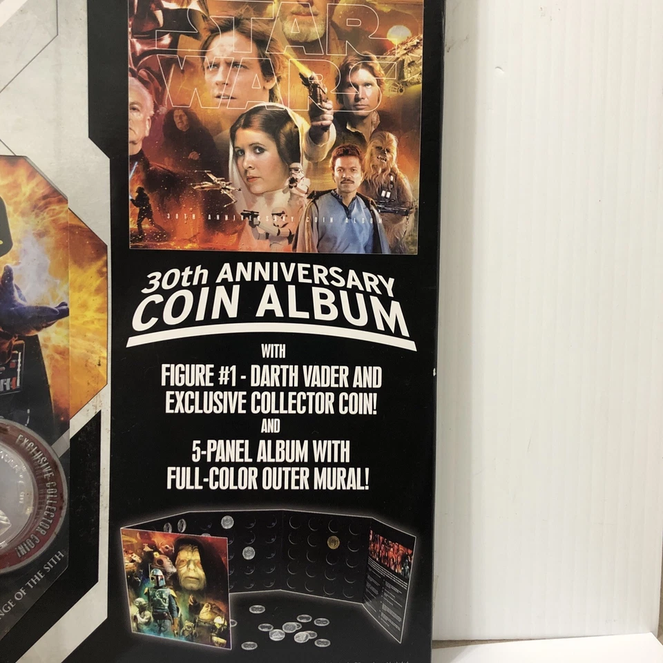 Hasbro Star Wars 2006 ~ Álbum de monedas del 30 aniversario ~ con Darth Vader #1 y moneda excluida Foto 3 de 4