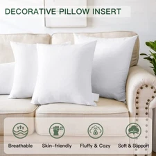Throw Pillows Decorative Pillow Inserts Couch Sofa Soft Decor Bedding Pack of 4