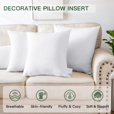Throw Pillows Decorative Pillow Inserts Couch Sofa Soft Decor Bedding Pack  of