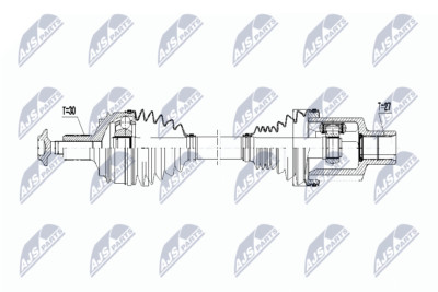 NTY NPW-ME-062 Antriebswelle für MERCEDES-BENZ