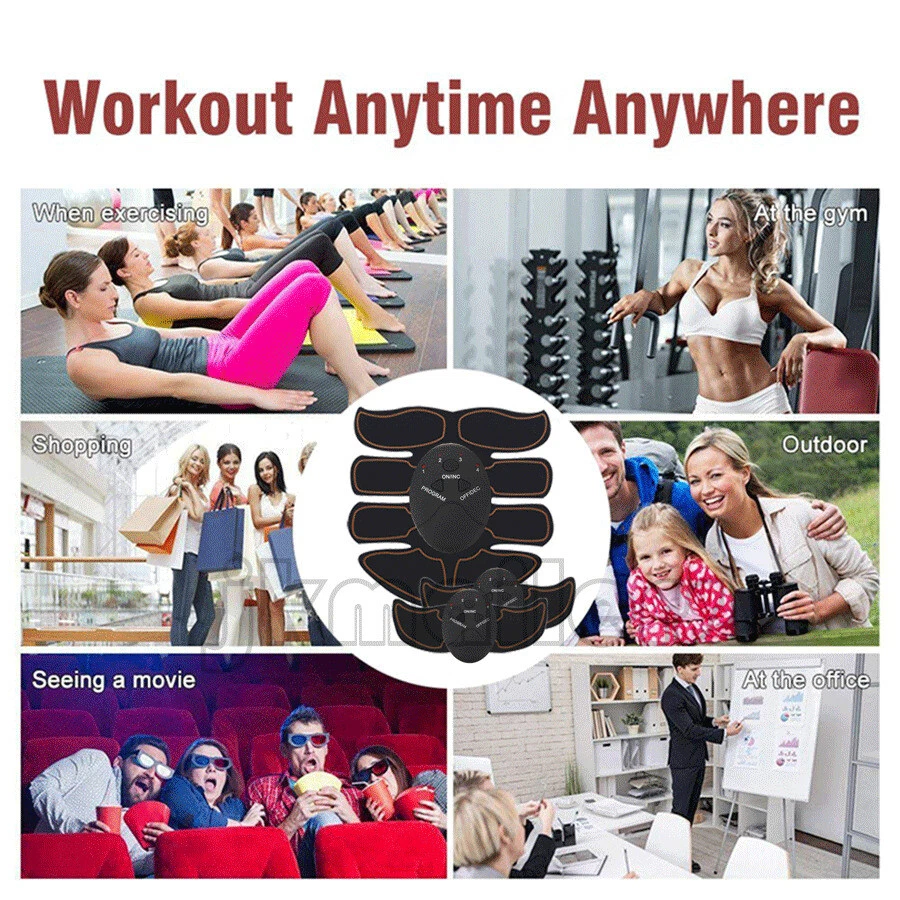 Máquina tónica muscular eléctrica ABS correa tonificadora simulación quemador de grasa modelador de vientre Foto 2 de 4