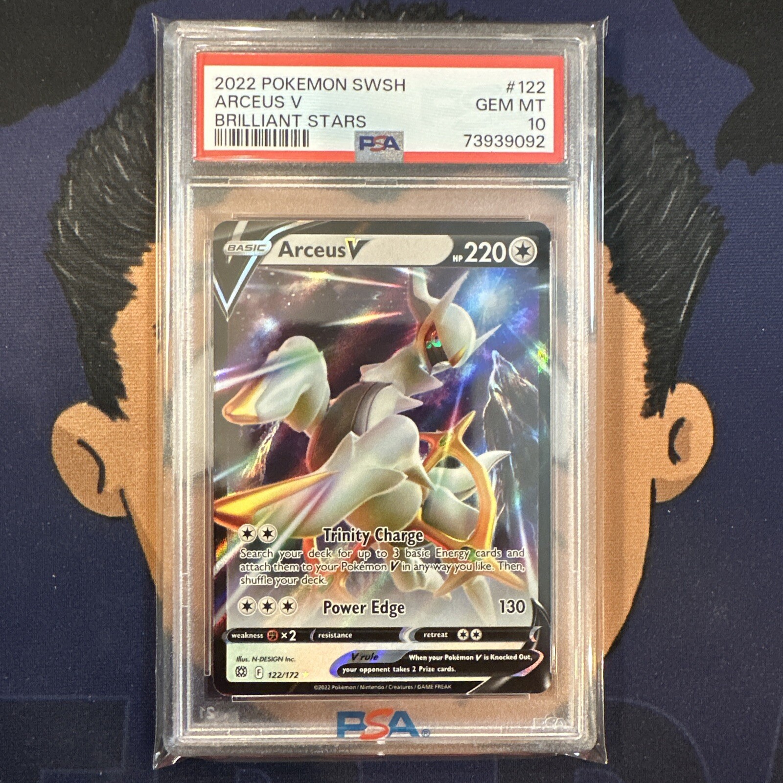 💎PSA 10 GEM MINT 2022 Pokemon Brilliant Stars ARCEUS V 122 Ultra Rare