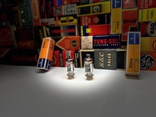 2x Vintage SiemensGermany E88CC GoldPin /SameCode 1975 /AudioGrade /6922 6DJ8Top