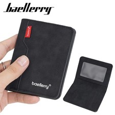Luxury Slim Short Men Wallet Zipper Card ID Photo Holder High Quality Purse NEW