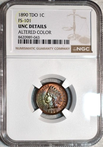 NGC Uncirculated 1890 Snow-1/FS-101 Quadruple Die Obverse Indian Head Cent!