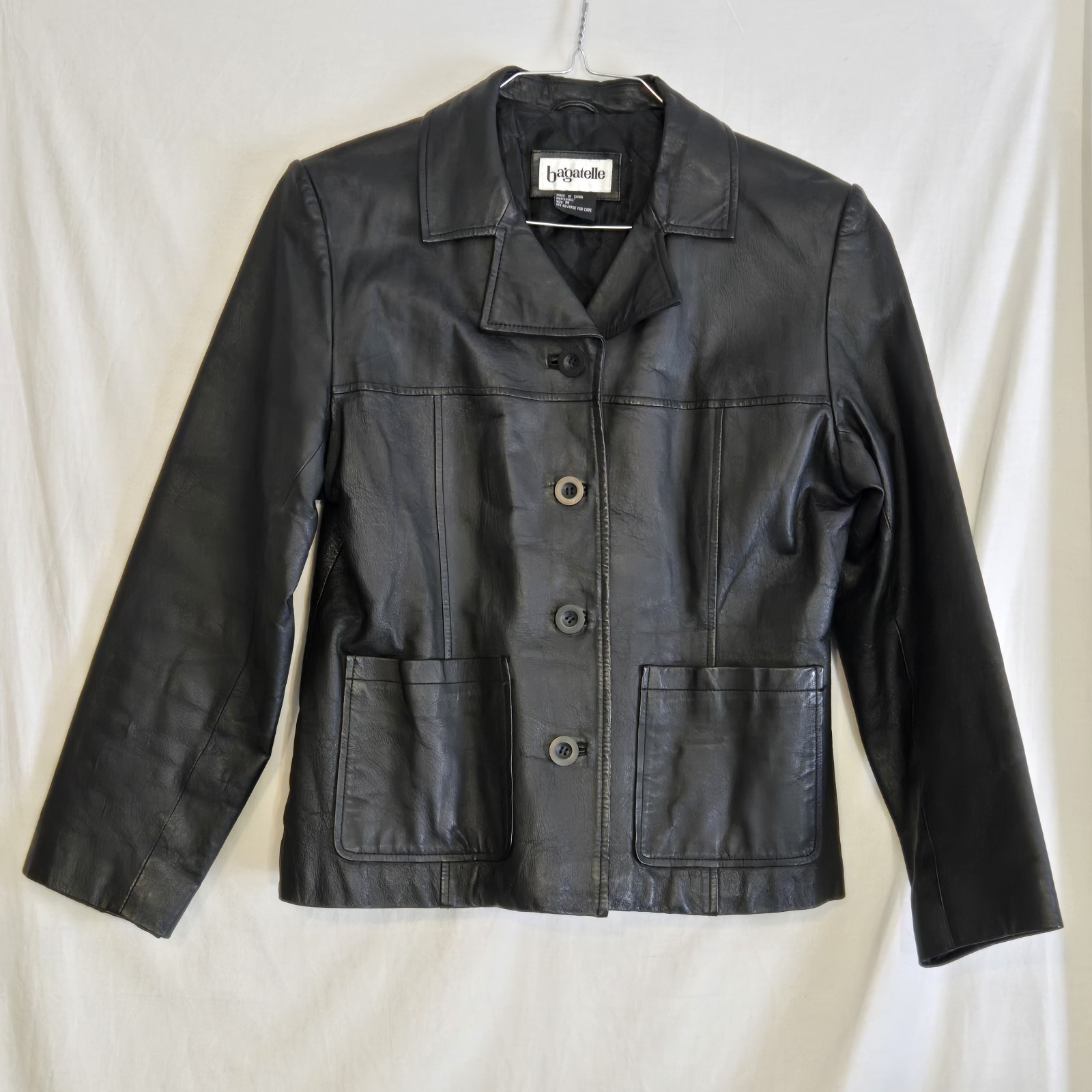 Bagatelle Leather Jacket - Button Front - Women's… - image 1