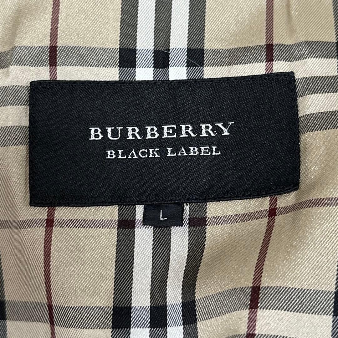 Burberry Black Label Down Jacket Black L Removable Fur Hood Check Lined Used thumbnail 8