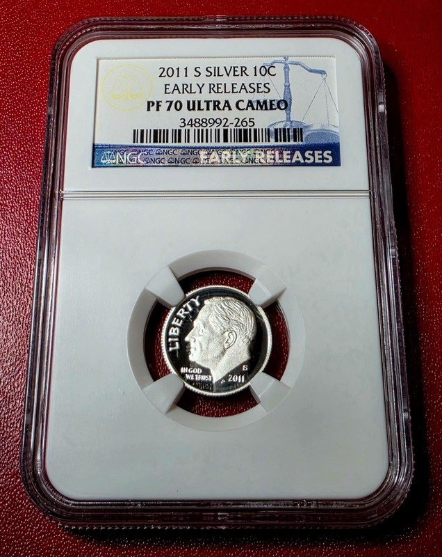 2011 S SILVER ROOSEVELT DIME 10c NGC EARLY RELEASES PF 70 ULTRA CAMEO      #5711