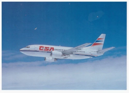 Airline Issued Postcard - CSA (Czech Republic) Boeing 737-500