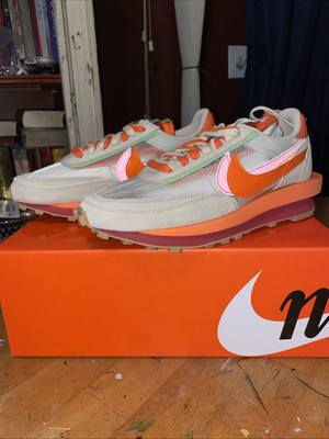 Nike Ldwaffle x sacai x CLOT Kiss of Death/Net Orange Blaze/Size: 8.5/DH1347-100