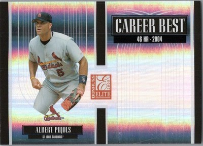 2005 Donruss Elite #CB-3 Albert Pujols Career Best #/1500 SN St. Louis Cardinals