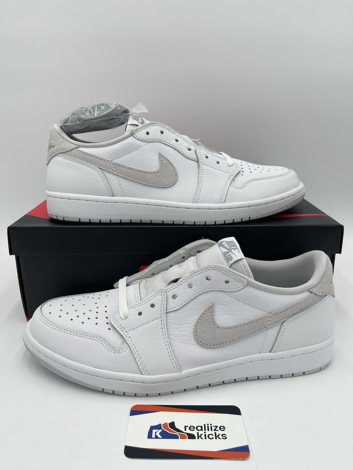 SAOLA Uomo Taglia 11 Nike Air Jordan 1 Low OG Grigio Neutro 2021 (CZ0790 100) NUOVE!