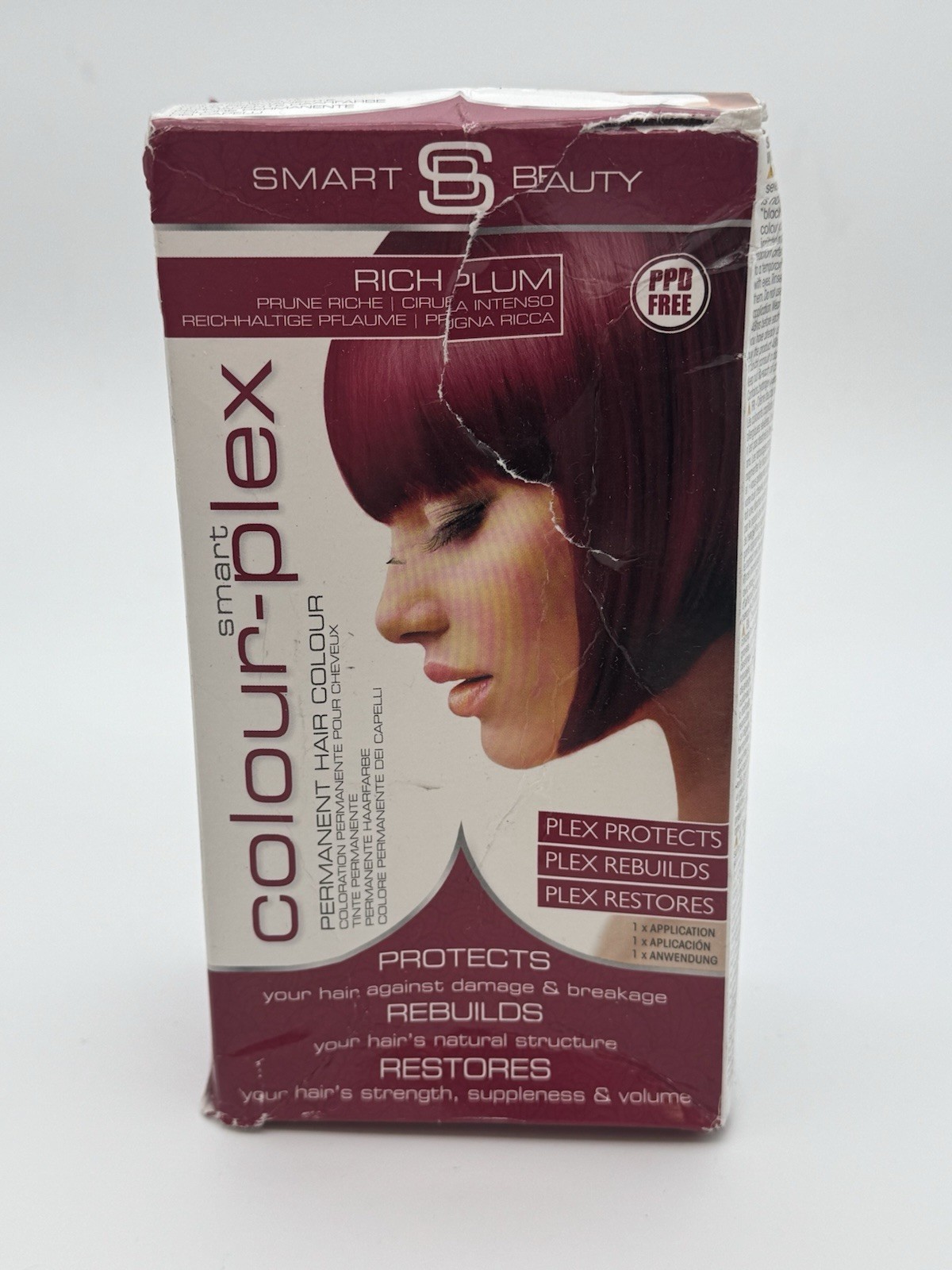 Smart Beauty Plex Rich Plum Hair Dye Permanent. PPD Free, Vegan Cruelty-free
