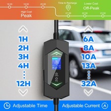 Colonnina Ricarica Auto Elettrica 22kw Trifase Tipo 2 Cee 16A Cavo 7m Ricarica R - Miniatura 3