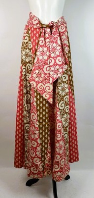 VTG 70s Bill Atkinson Patchwork Style + SASH Maxi Long Skirt 12