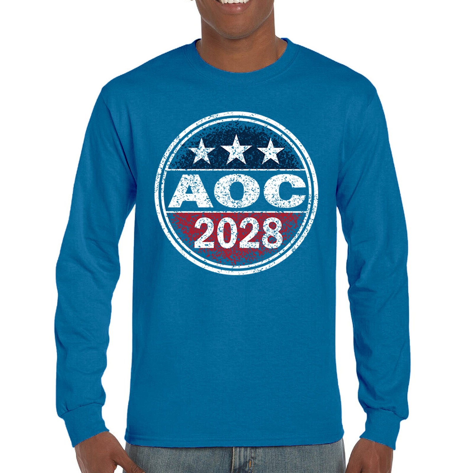 ALTRA T shirt manica lunga AOC 2028 for President Alexandria Ocasio Cortez Democratica