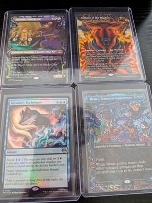 Teenage Mutant Ninja Turtles MTG Foil Alt Art 4-Card Lot Renet/Splinter/Kitsune