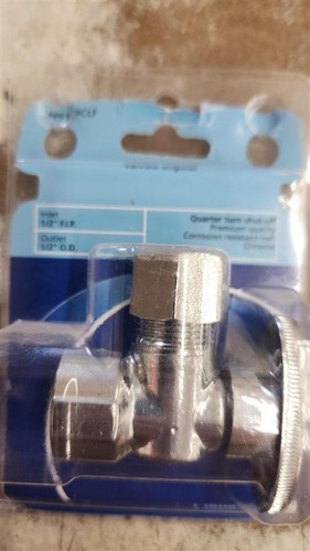 NIP Plumb Pak PP51-1PCLF 1/4 Turn Angle Shut-Off Valve 1/2 X 1/2 in FIP X OD PP1