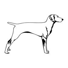 Weimaraner Dog Det Decal Sticker Black Die Cut Vinyl