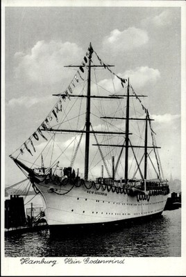 Carte postale Hambourg, port, voilier Hein Godenwind, flottant... - 2024 4522801