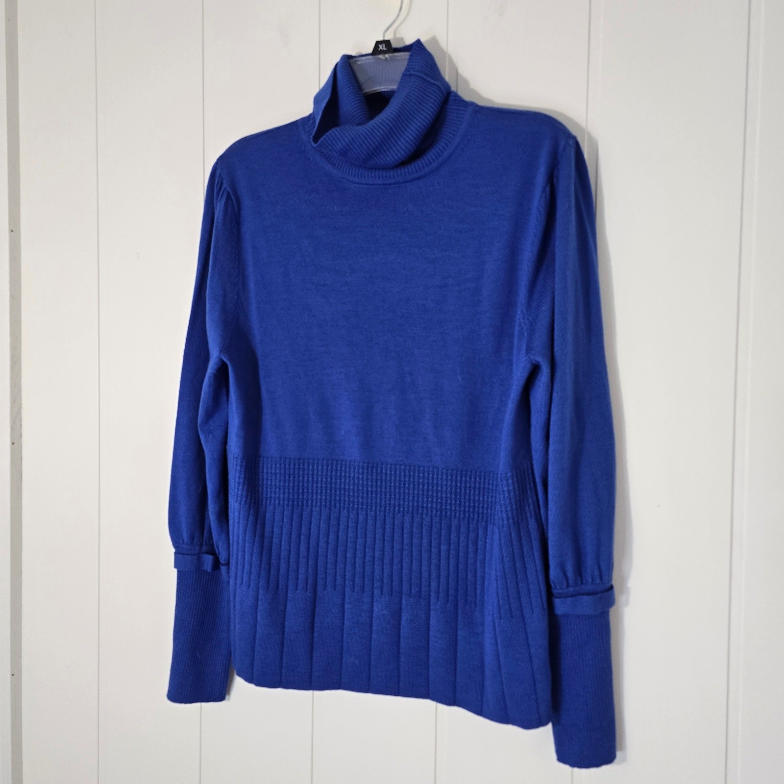 Pendleton Blue Merino Wool Turtleneck Sweater Lig… - image 3
