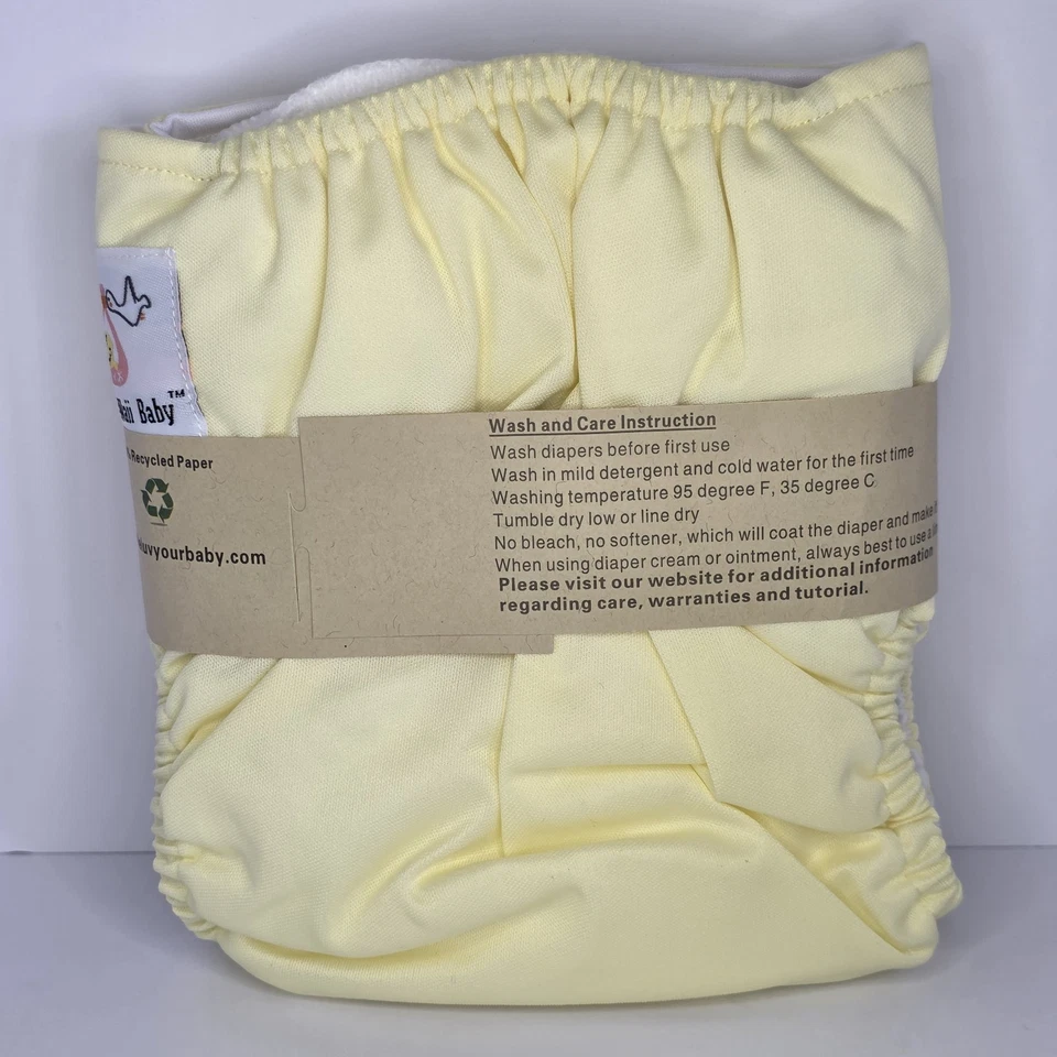 Pañal de bolsillo KaWaii Baby talla única y dos insertos - se adapta de 8 a 36 libras Foto 2 de 2