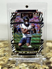 2021 Panini Select - Concourse Nico Collins 69 Zebra Prizm Die-cut Rc 2021 Panini Select - Concourse Nico Collins 69 Zebra Prizm Die-cut Rc
