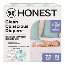 Honest Company - Clean Conscious Diapers 72 Count - Newborn Baby