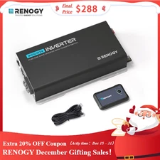 Renogy 12V 3000W Pure Sine Wave Inverter UPS Transfer Switch Built-in Bluetooth