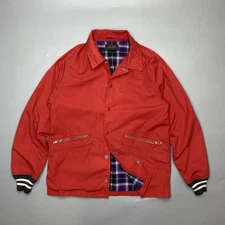 Beams Plus Japan Men Bomber Coach Harrington Jacket Size S Red