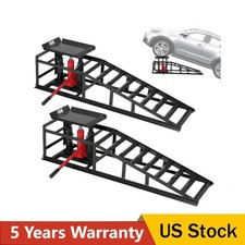 2 Pack 11000lbs Heavy Duty Auto Car Truck Service Hydraulic Lift Vehicle Ramps