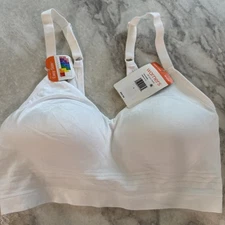 Warners Bra Lightly Lined White Wireless Size Large
