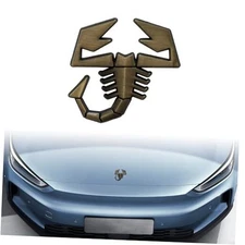 Car 3D Scorpion Metal Sticker, Custom Car Emblem, Auto Side/Rear/Front Bronze