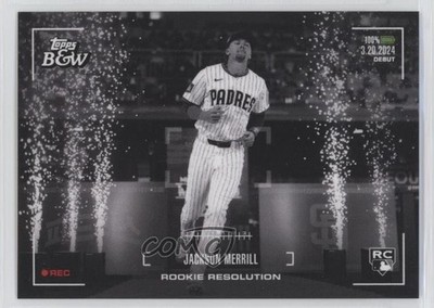 2024 Topps Black & White Rookie Resolution Jackson Merrill #RR5 RC 1q9o