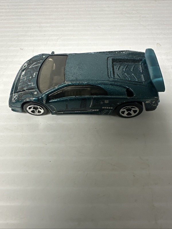 1990 Hot Wheels "Lamborghini Diablo" Green Diecast X-Raycer LOOSE