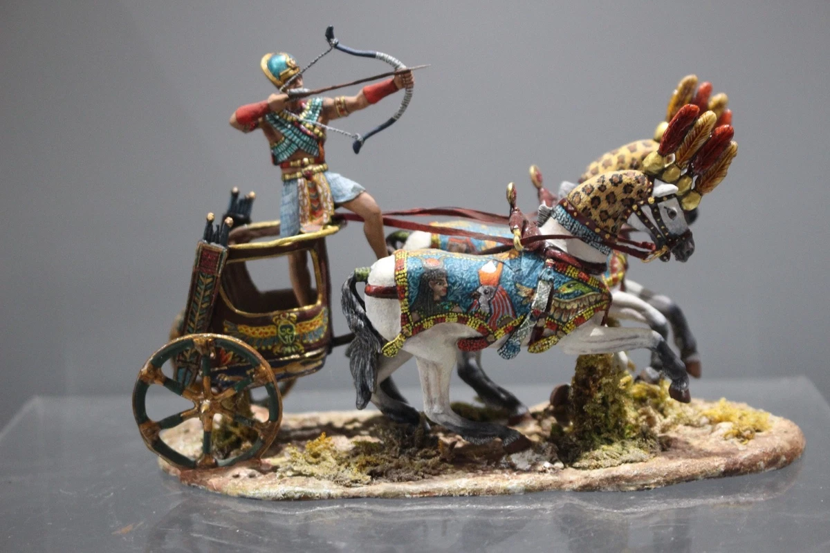 Chariot Philistin AeroArt Saint-Pétersbourg - Figurine Composite White Metal