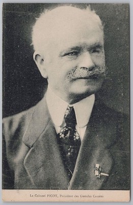 Colonel Picot Präsident der gebrochenen Gesichter Postkarte