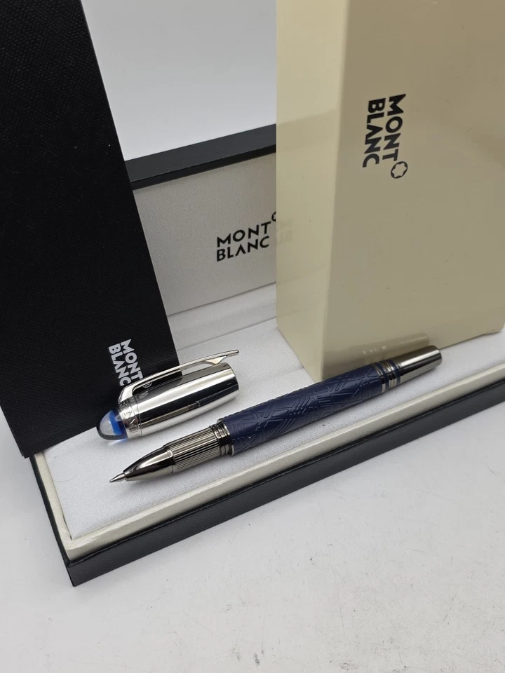 Montblanc StarWalker SpaceBlue Doué Rollerball Pen new in box and user guide - Image 3 of 3