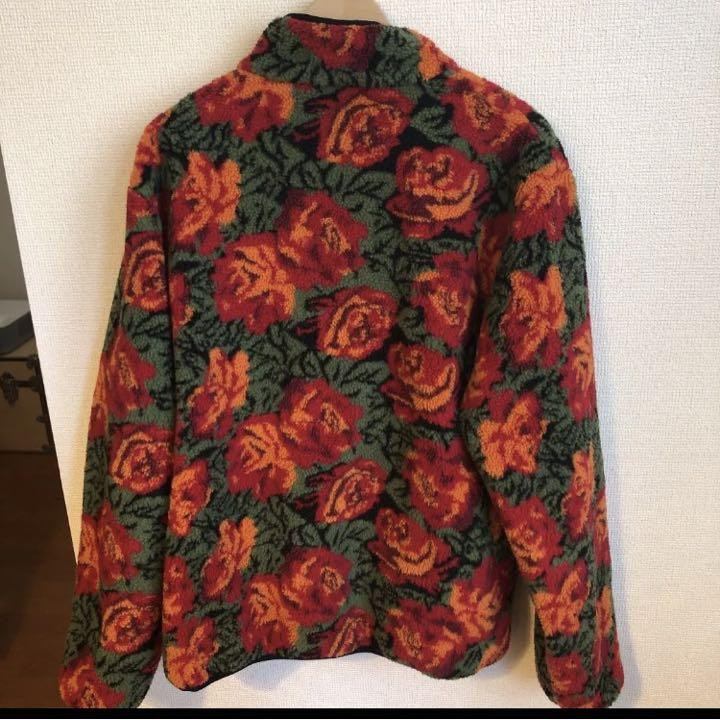 Supreme Roses Sherpa Fleece Reversible Jacket Size L Red Supreme Roses Sherpa Fleece Reversible Jacket Size L Red
