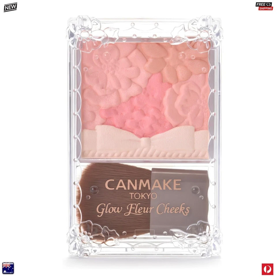 Canmake Glow Fleur Cheeks 4 Colour Blush - 01 Peach Fleur - Japanese Brand - image 1 of 1