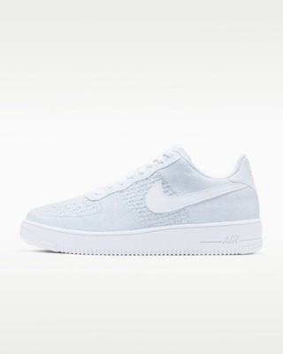 Nike Air Force 1 Flyknit 2.0 White Pure Platinum Nby AV3042-100 sz 7.5 Men's