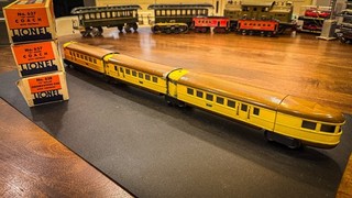Vintage Prewar Lionel City of Denver O‑Gauge Streamliner Cars 637638 w Boxes